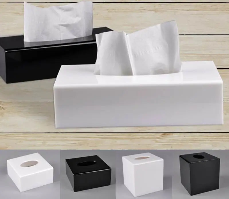 Modern Acrylic Tissue Box Cover | Holder & Dispenser