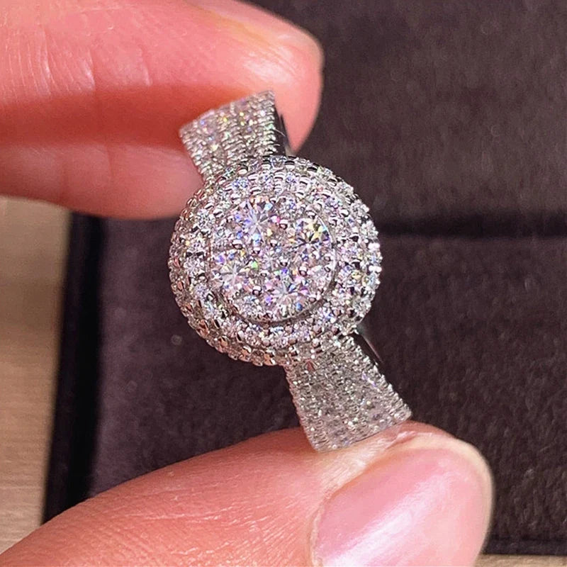 Huitan Bow Ring Women – CZ Silver Wedding & Engagement Band