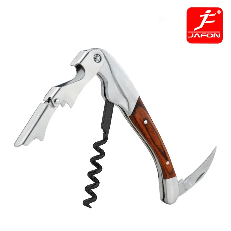 Wine Corkscrew Bottle Opener Inlay Wood Bar Accesories Kitchen Tools