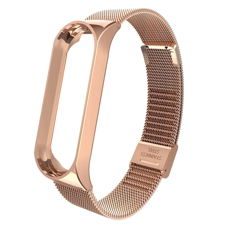 Metal Strap for Xiaomi Mi Band 3 4 5 6 7 – Stainless Steel