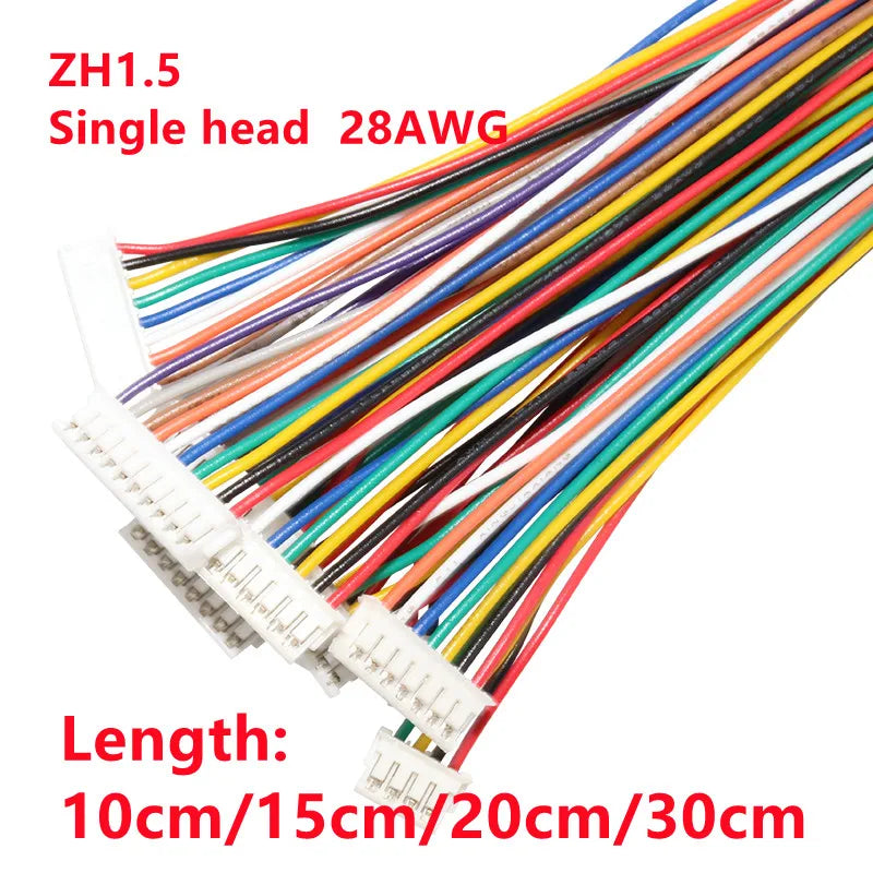 ZH Wire Cable Connector DIY ZH1 5 JST 2 3 4 6 7 8 9 10pin Electronic