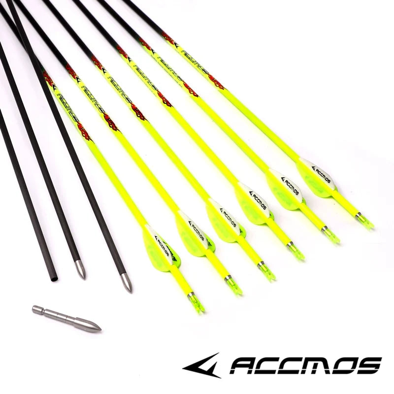 6 12ps ID Pure Carbon Arrow Spine 400 500 600 700 800 900 1000Archery