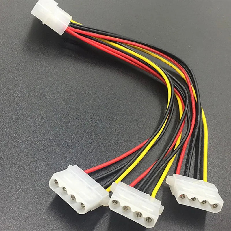 10 5 2 4Pin IDE Power Cables 4 Pin Molex Male 3 Port Female Supply