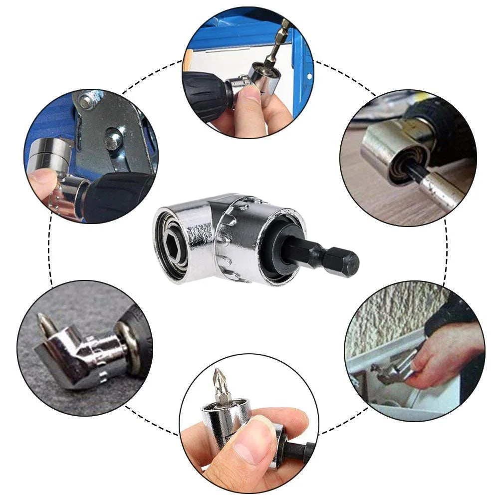 105 Degree Angle Screwdriver Holder Adapter Adjustable Bits Nozzles