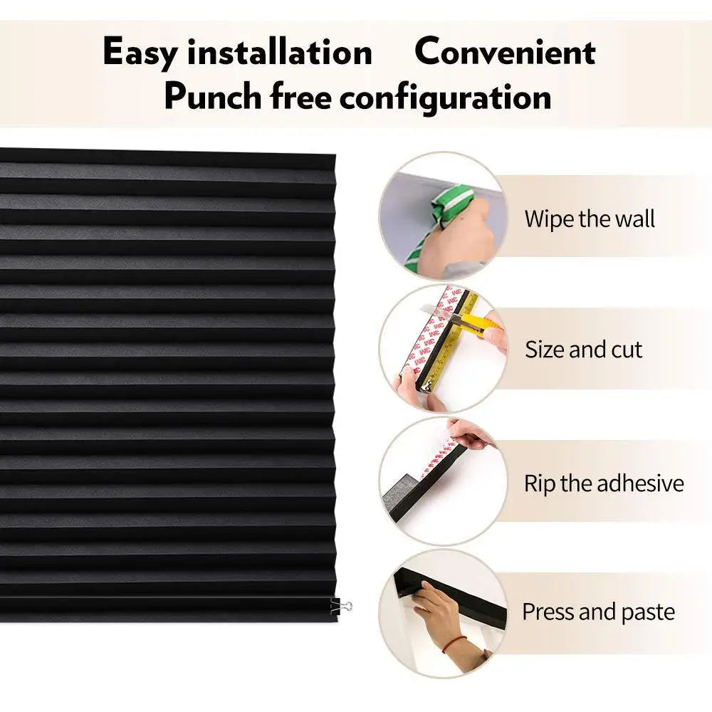 Easy Install Light Filtering Pleated Paper Shades Window Temporary