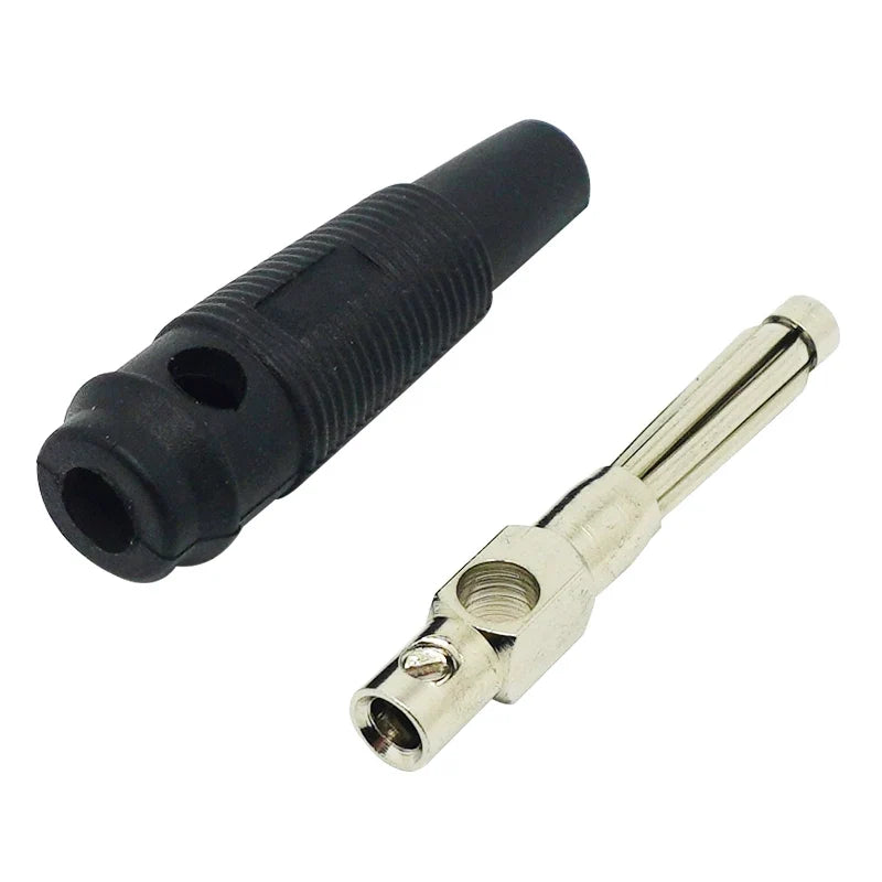 Red Black Solderless Side Stackable 32A Audio Banana Plug Leads