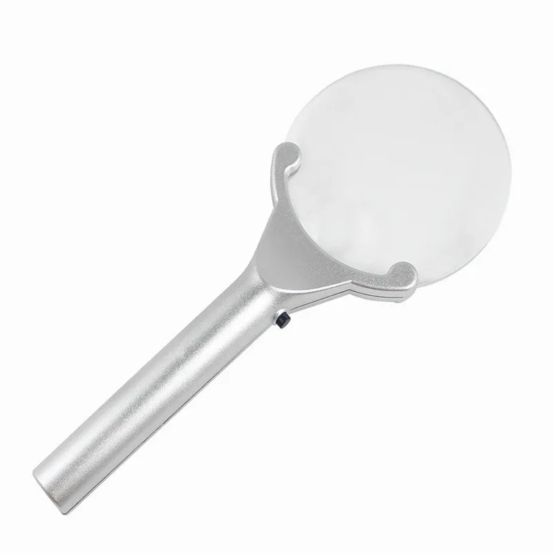 2.5X 6X LED Handheld Magnifying Glass – Rimless Dual Lens Loupe