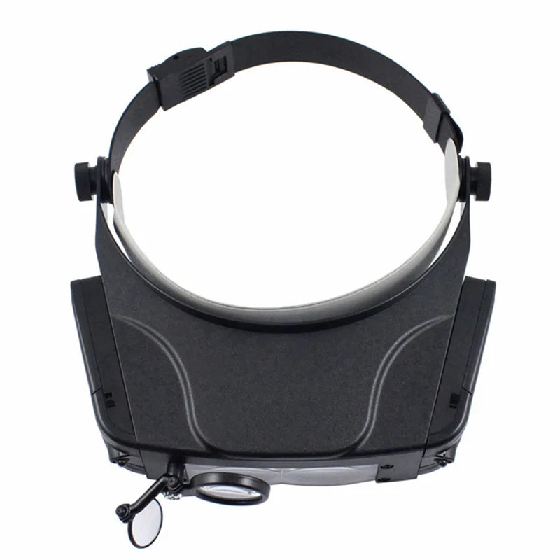 Head-Mounted Magnifying Loupe with LED – 4 Lenses 1.5X–11X