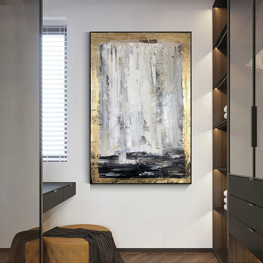 Hand-Painted Abstract Canvas Oil Painting | Textured Wall Art