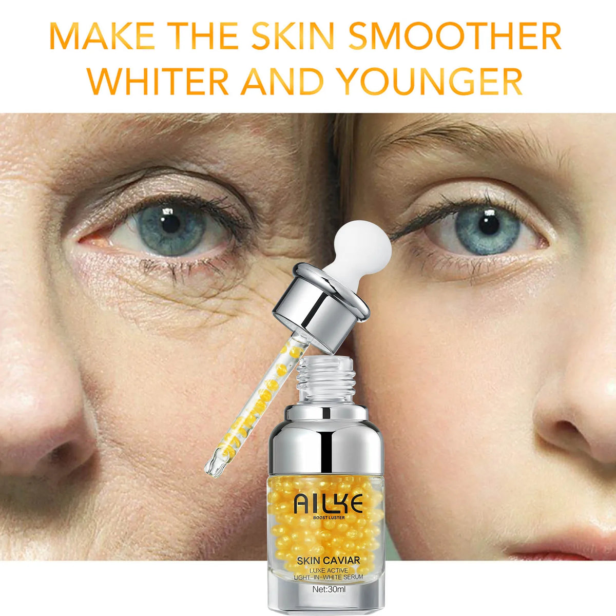 AILKE Caviar Extract Face Serum | Brighten, Firm & Hydrate