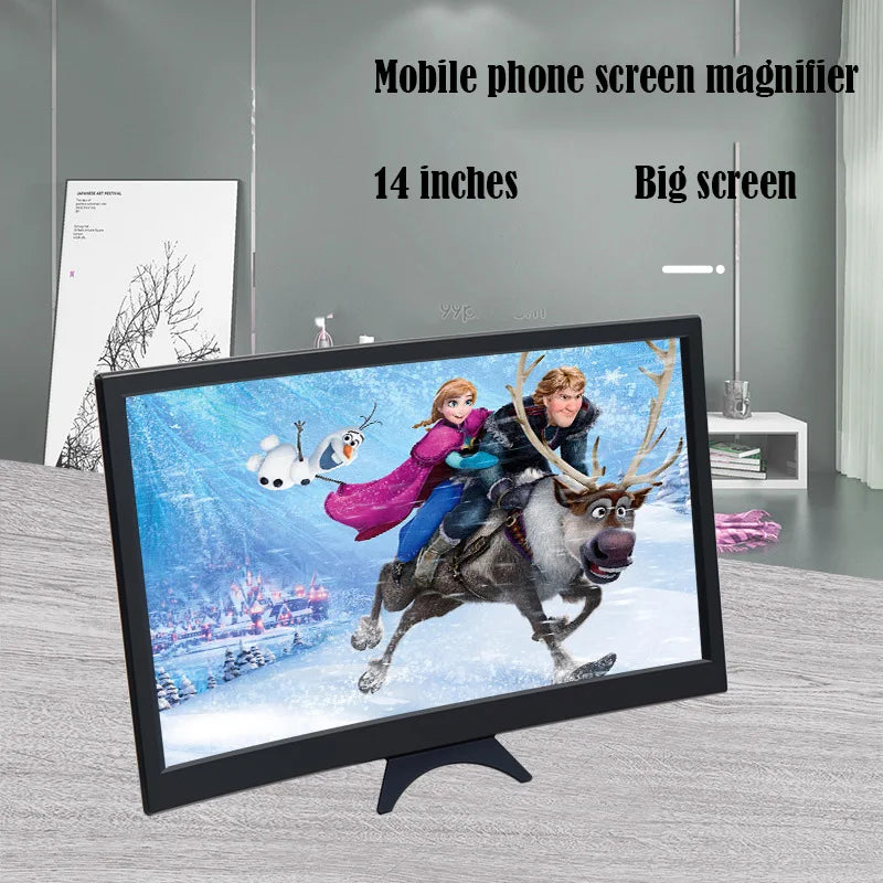 14-Inch Curved Phone Screen Magnifier – 3X 4X Acrylic Lens