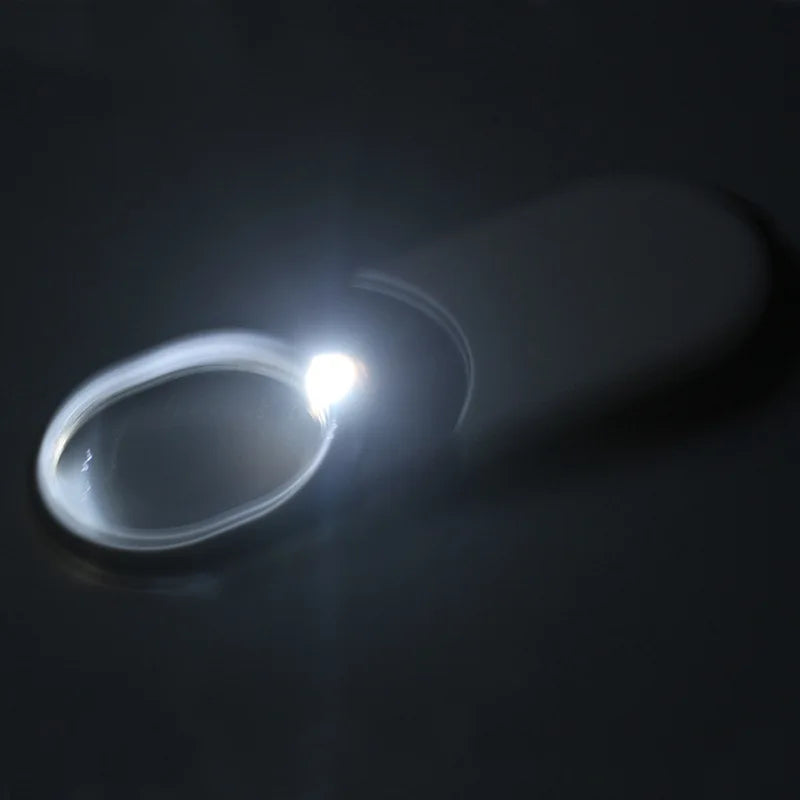 10X Mini Pocket Jewelry Loupe with LED Light | Pull-Type