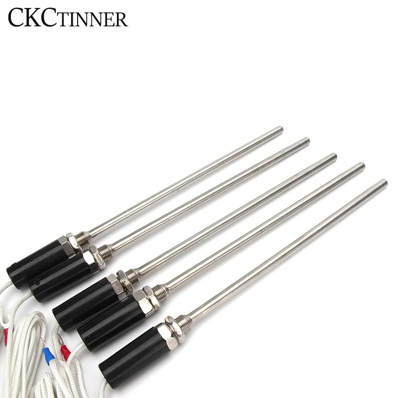 Type K PT100 Thermocouple Probe M12 200mm 0–600°C Sensor