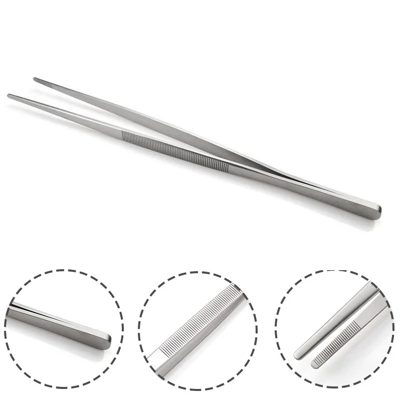 12-Inch Stainless Steel Kitchen Tongs | BBQ Chef Food Clip