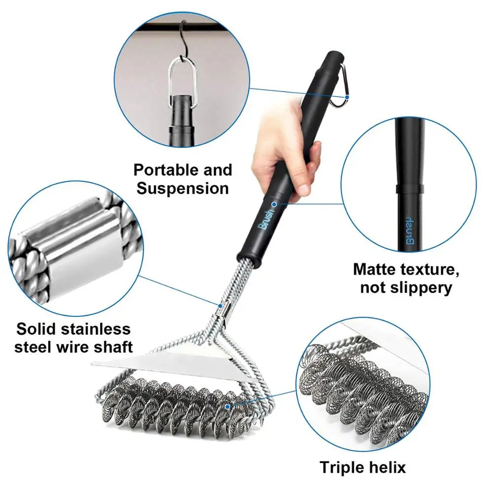 Grill Brush Scraper BBQ Cleaner Perfect Tools All Types Including
