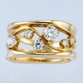 Huitan Hollow Band Ring – Cubic Zirconia Women's Fashion Ring