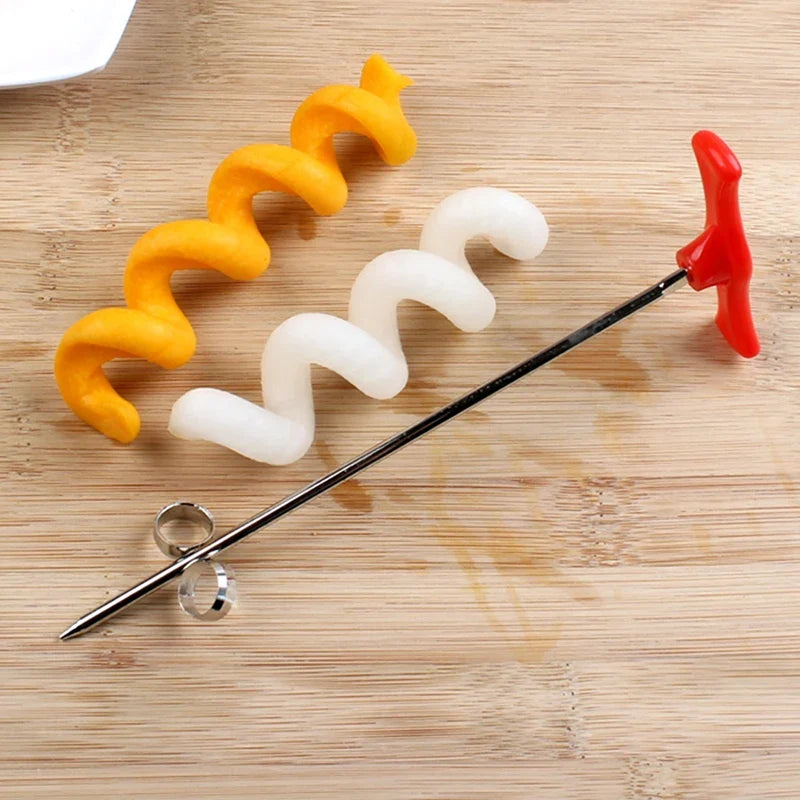 Manual Spiral Vegetable Slicer – Stainless Steel Spiral Cutter