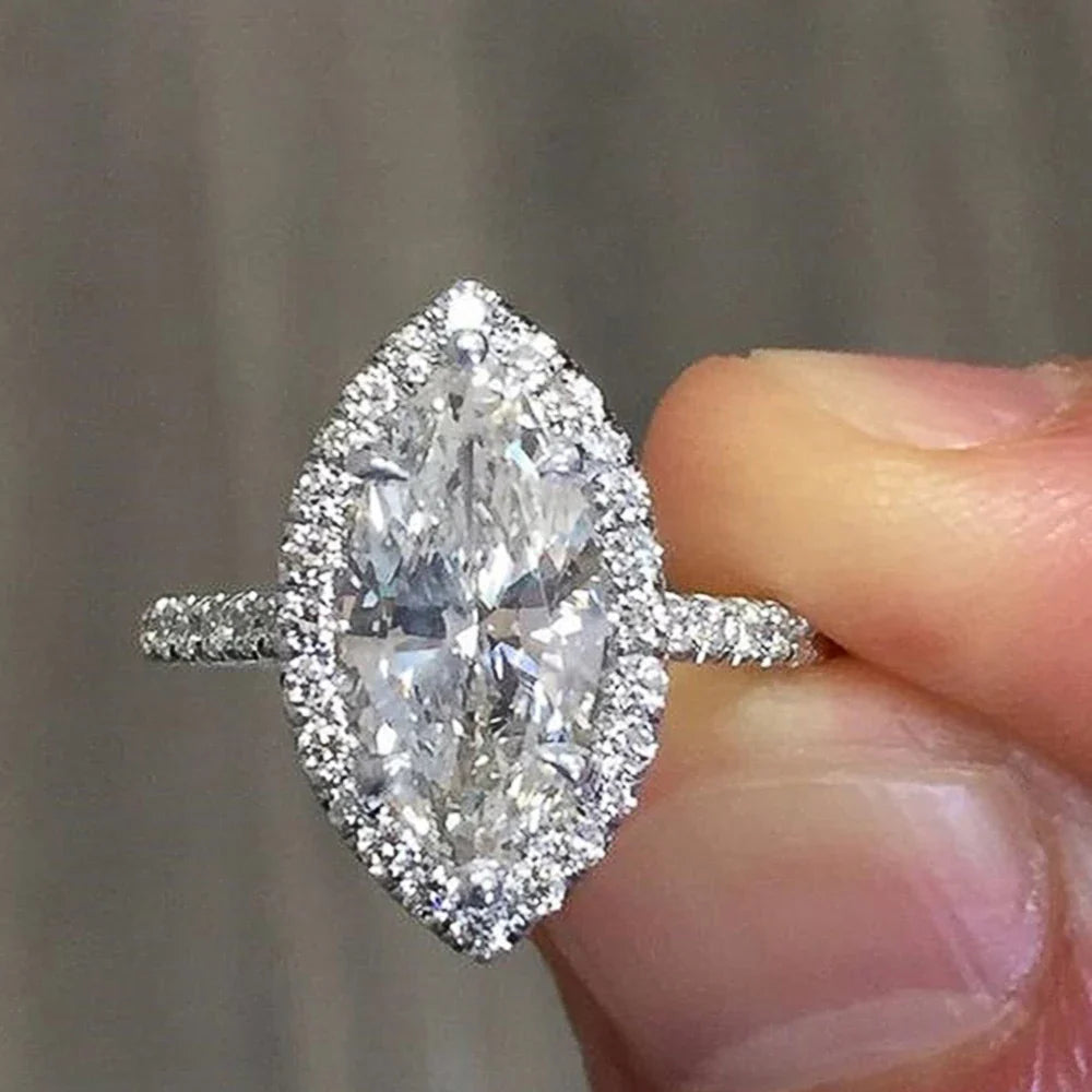 Huitan Marquise CZ Ring – Cubic Zirconia Women's Ring