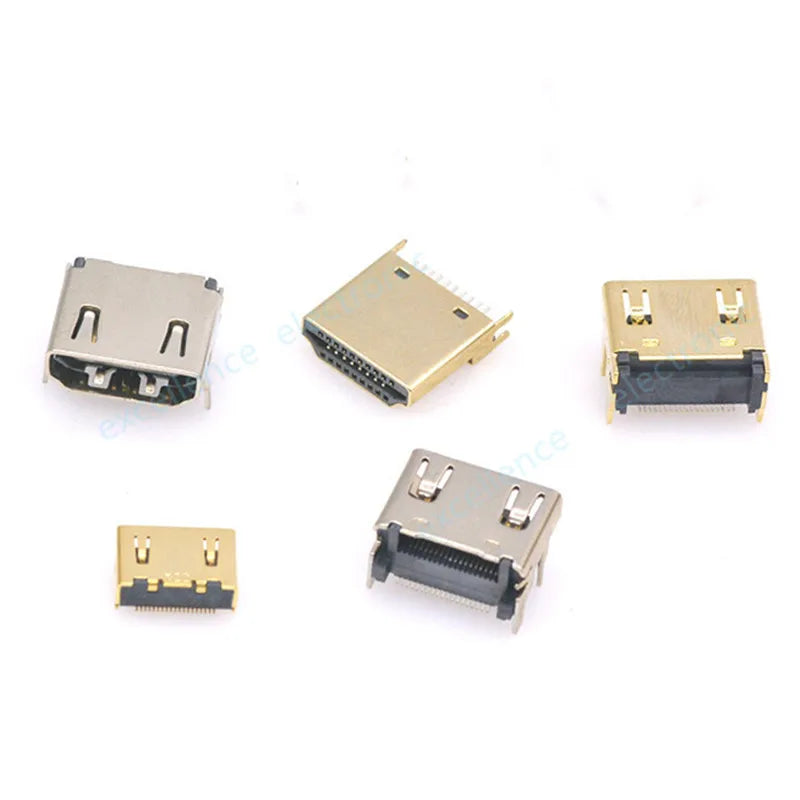 HDMI HD Interface Connector SMD 19 Pin 19P Vertical Right Angle