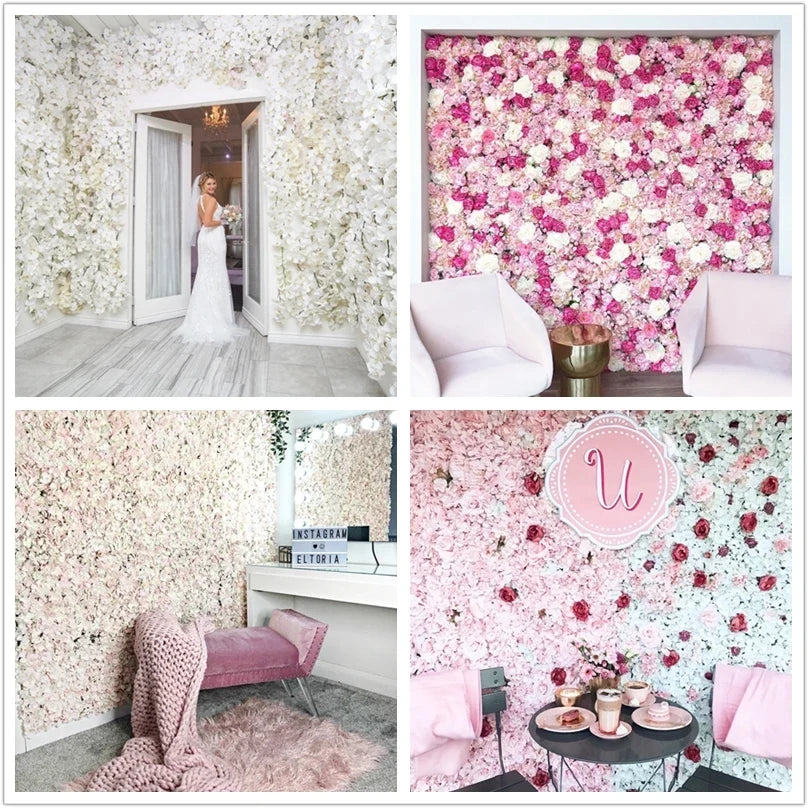 Silk Rose 3D Flower Wall Panel | Wedding & Party Backdrop