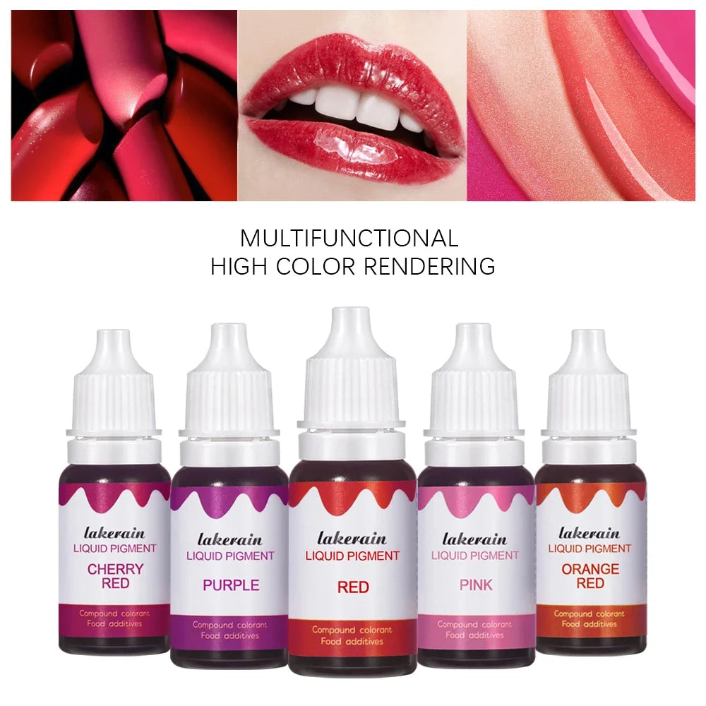 DIY Lip Gloss Base Kit – Liquid Pigment & Flavor Essence Oil 10ml