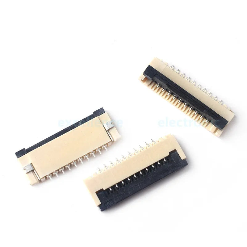 50pcs 1mm Pitch FPC FFC Connector Kit 4P–24P Flip Clamshell