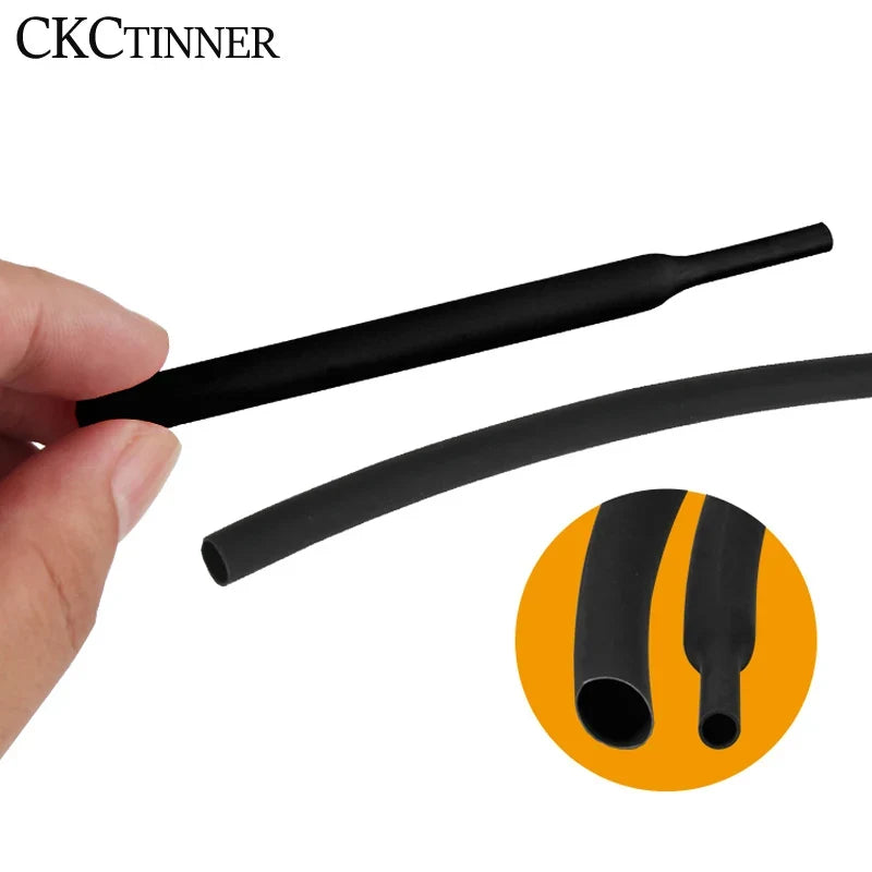 Black Heat Shrink Tubing 2:1 | 1mm–40mm Wire Wrap Sleeve