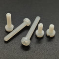 M2 5 M3 M4 Metric Threaded White Nylon Plastic Phillips Pan Head