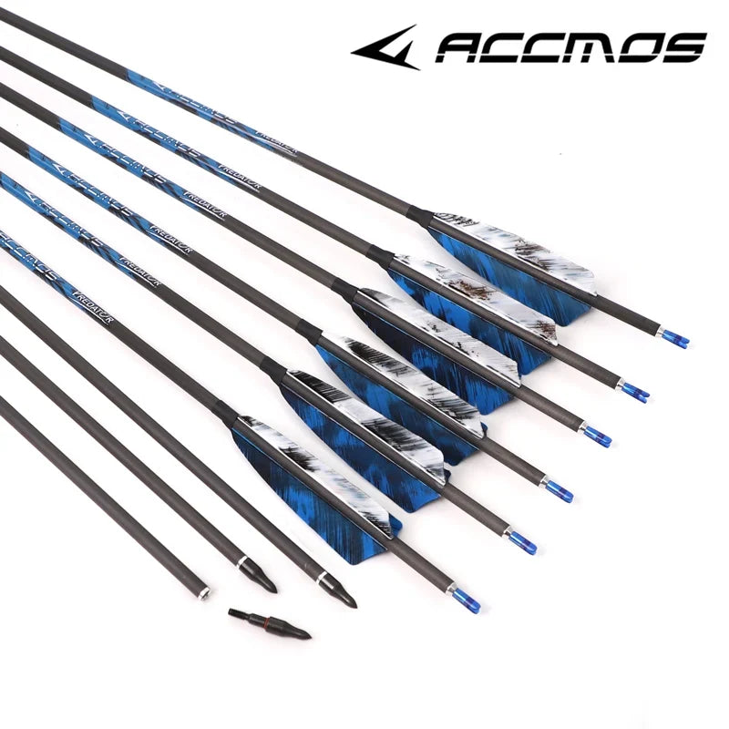 6- ID6 Pure Carbon Arrows Spine 250 300 350 400 500 600 700 800 Shaft