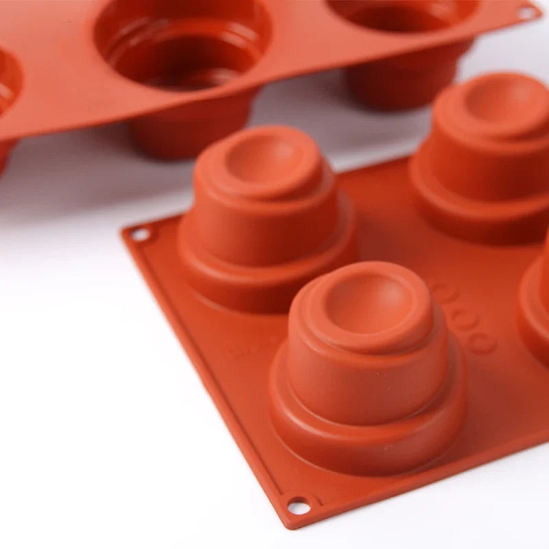 6-Cavity 3D Silicone Mold for Cake, Mousse & Chocolate