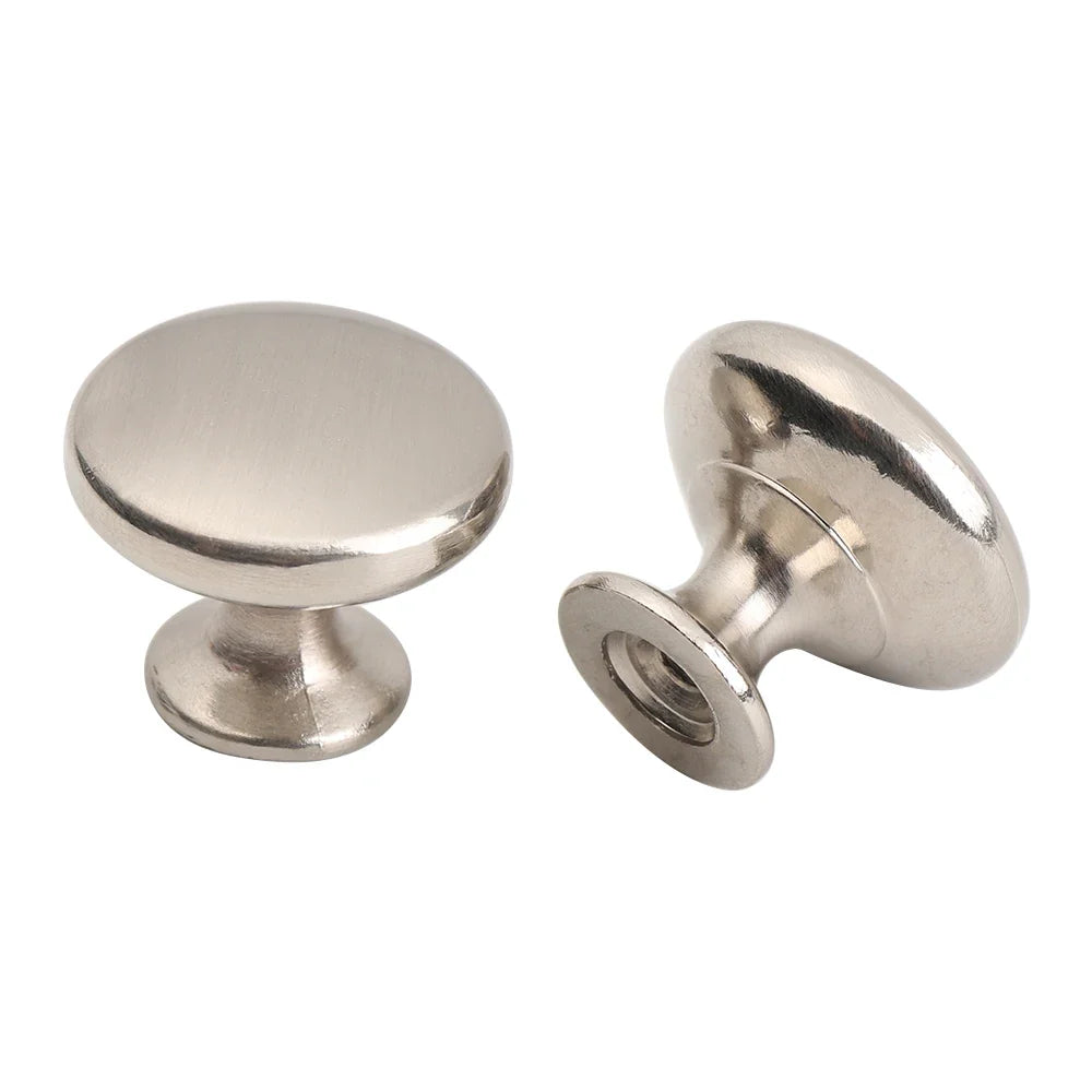 Round Alloy Cabinet Handles Knobs Kitchen Cupboard Door Wardrobe