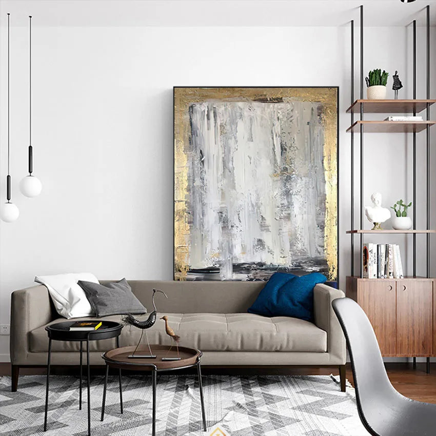 Hand-Painted Abstract Canvas Oil Painting | Textured Wall Art