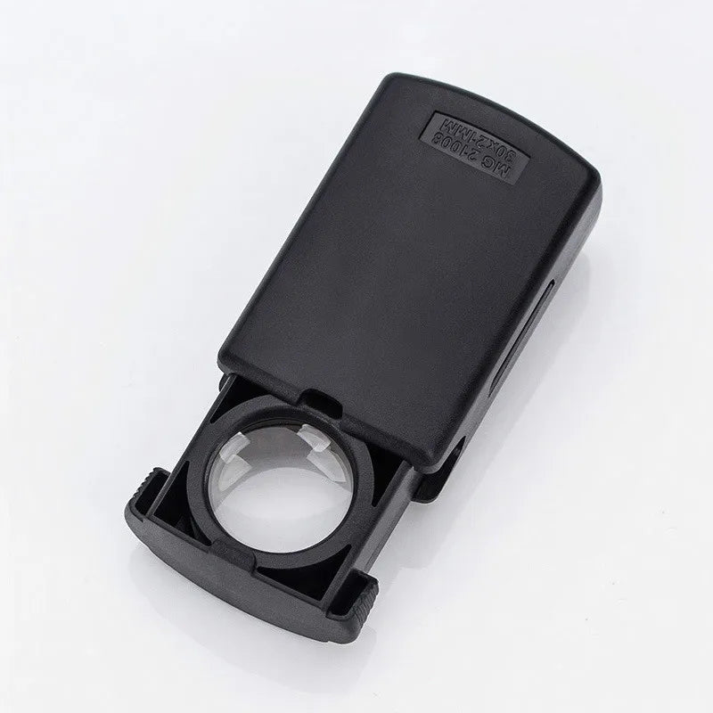 30X LED Pocket Magnifier – Drawer-Type Jewelry Loupe & Magnifying Glass