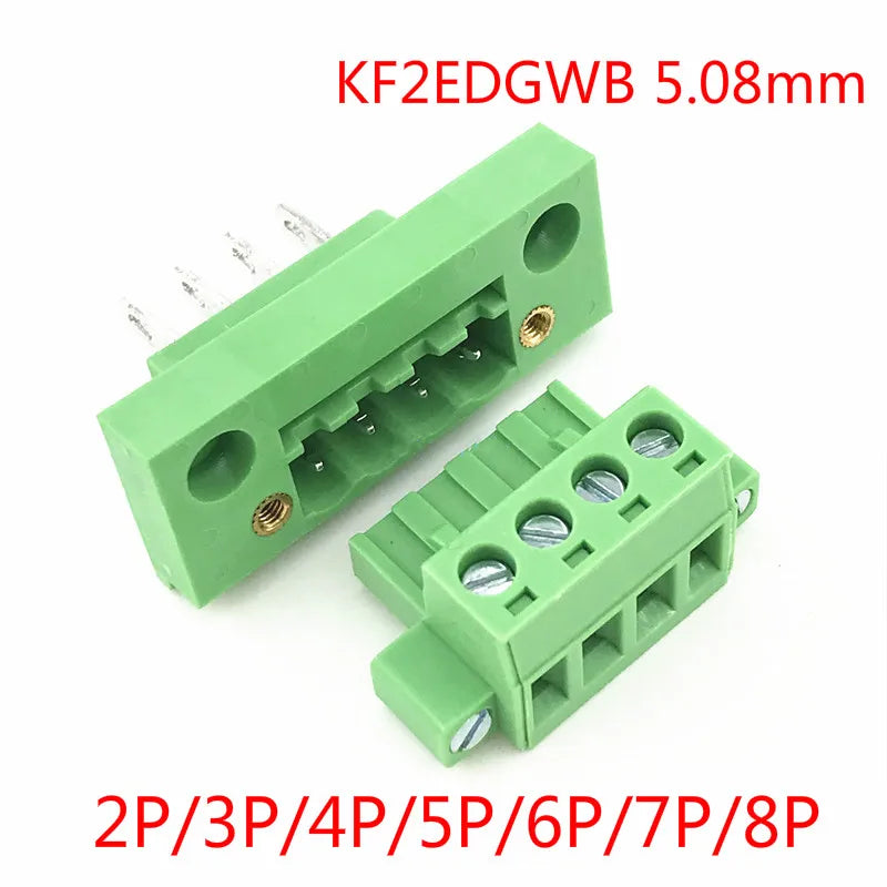 5sets KF2EDGWB 5 08 2 3 4 6 7 8 9 10 12Pin Wall Terminal Plug Pitch