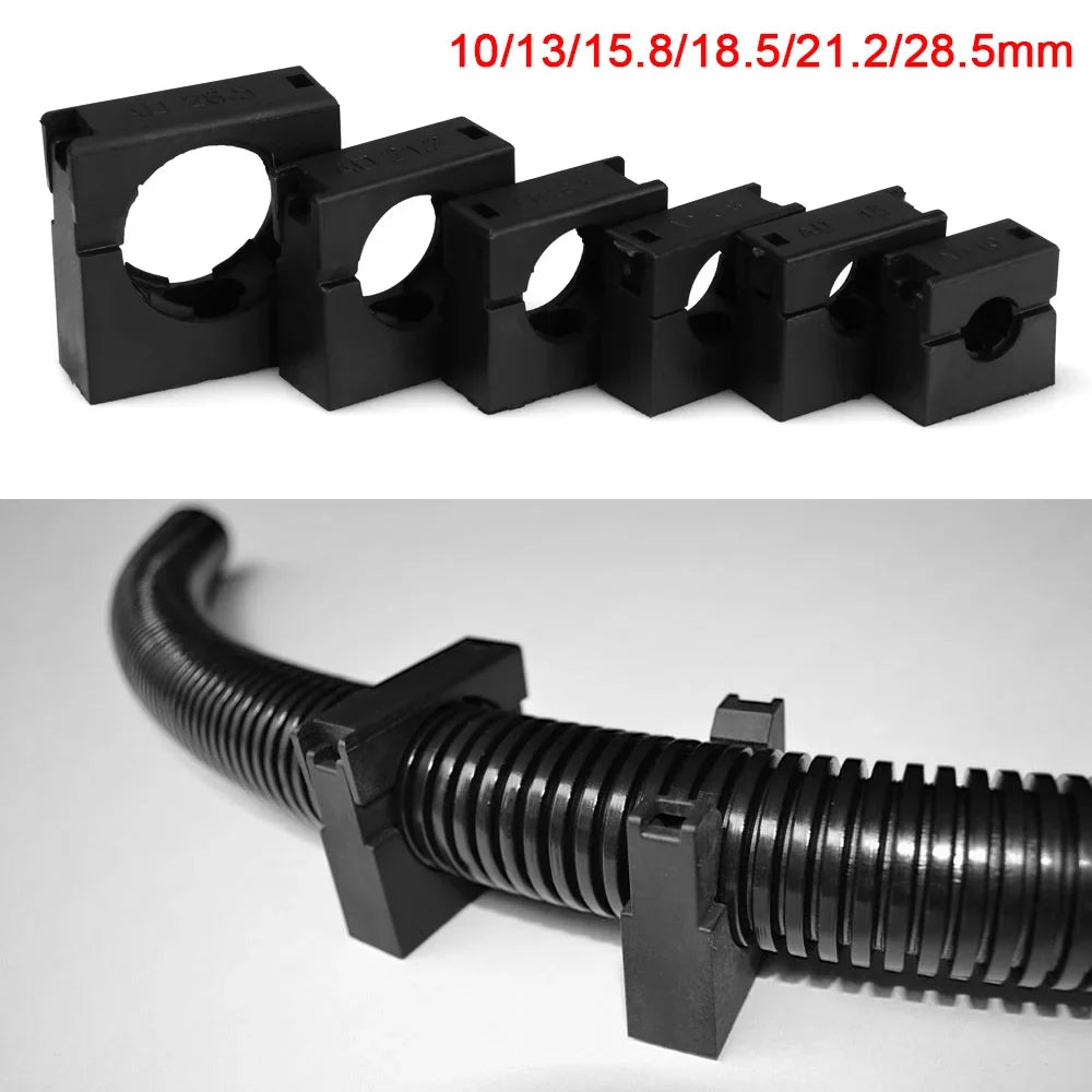 10- PVC Pipe Clamps Wire Cable Fixing Holder Organizer Water Support