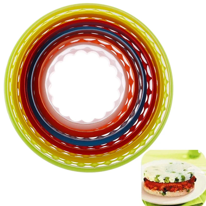 6-Piece Dough Cutter Set – Round & Flower Dumpling Pastry Tools