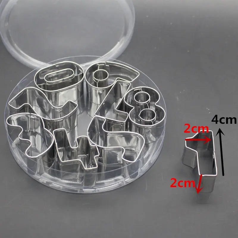 35-Pc Stainless Steel Alphabet & Number Cookie Cutter Set