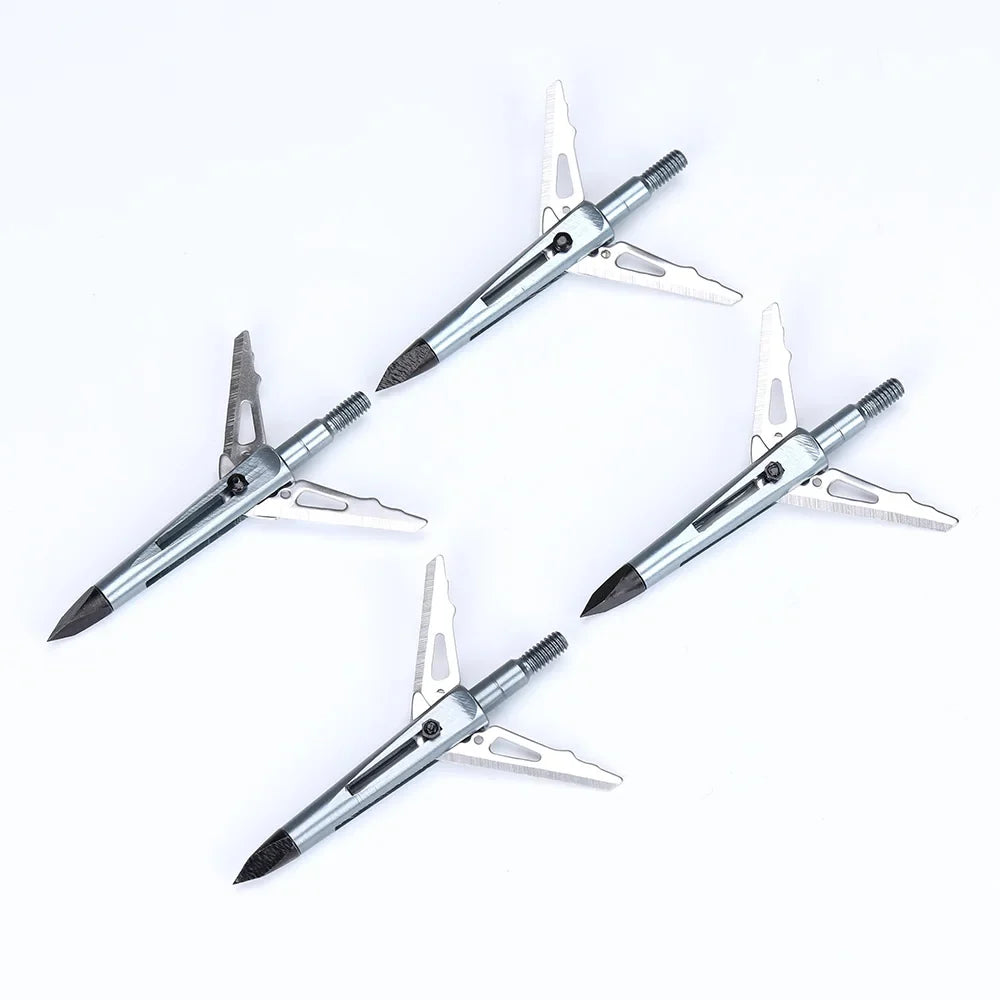 3 6 Hunting Archery Fixed 2 Blade Broadhead Stainless Alloy Arrowhead