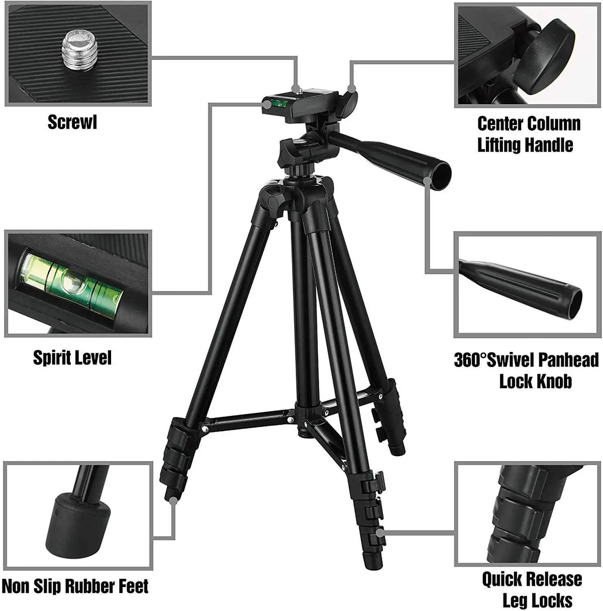 VeFly Smartphone Tripod with Bluetooth Remote | 100cm Aluminum