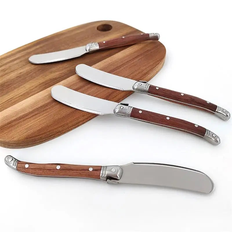 Laguiole Butter Knives Set – Stainless Steel & Rosewood Handle