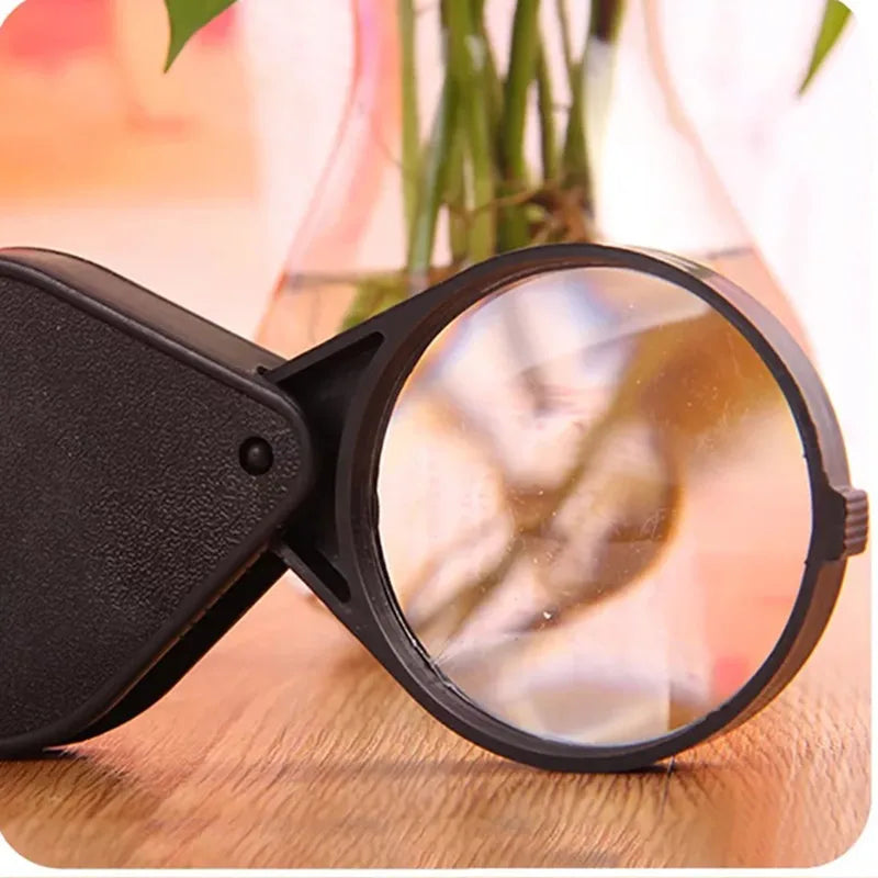 10X Foldable Pocket Magnifier – 60mm Jewelry Loupe Glass