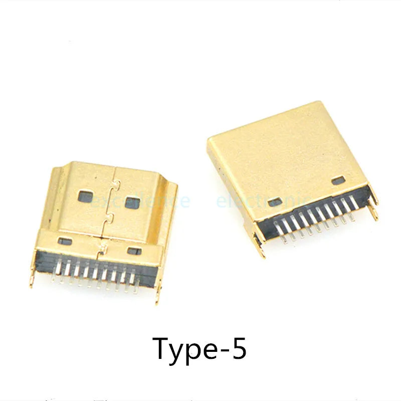 HDMI HD Interface Connector SMD 19 Pin 19P Vertical Right Angle