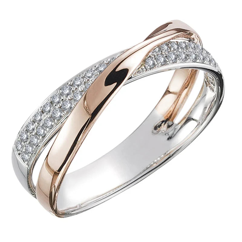 Huitan Women's Cross Ring – Cubic Zirconia Fashion Jewelry