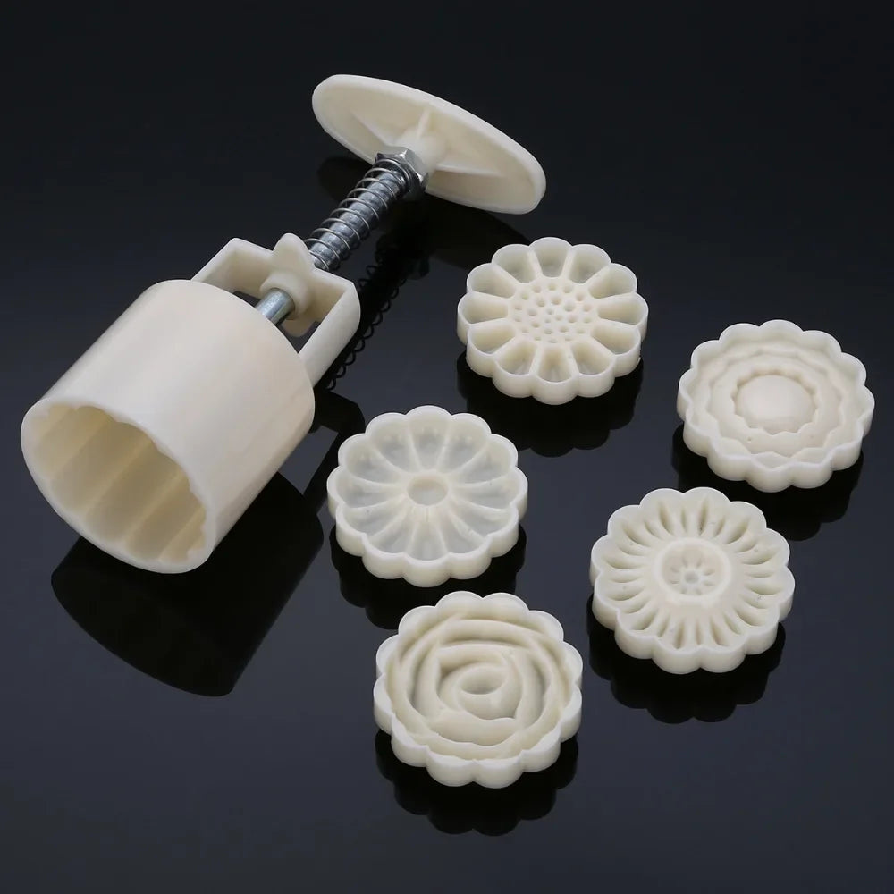 5-Pc Sakura Cherry Blossom Cookie Cutter & Fondant Mold Set