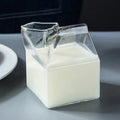 KEMORELA Milk Box Shape Glass Cup 250ml – Cute Drinkware