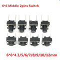 2P Tactile Switch Push Button Switches 6x6x4 3 5 6 7 8 9 10 Middle