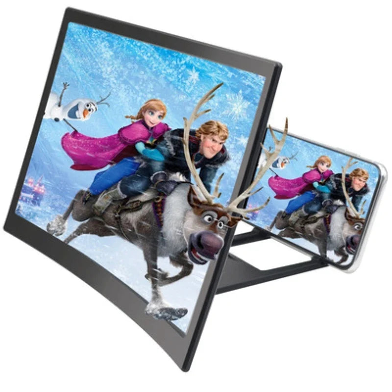 14-Inch Curved Phone Screen Magnifier – 3X 4X Acrylic Lens