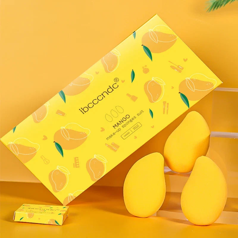 Mango Makeup Sponge Puff 3pc | Wet & Dry Foundation Beauty Egg