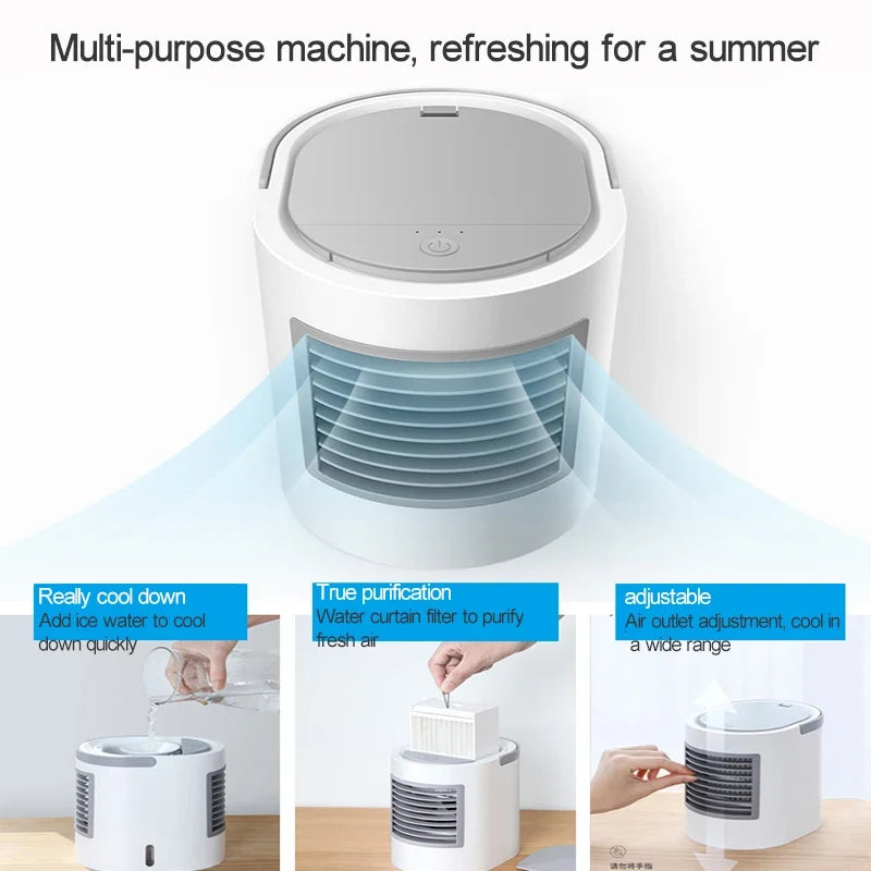 Portable USB Cooling Fan & Spray Humidifier – 380ml Tank