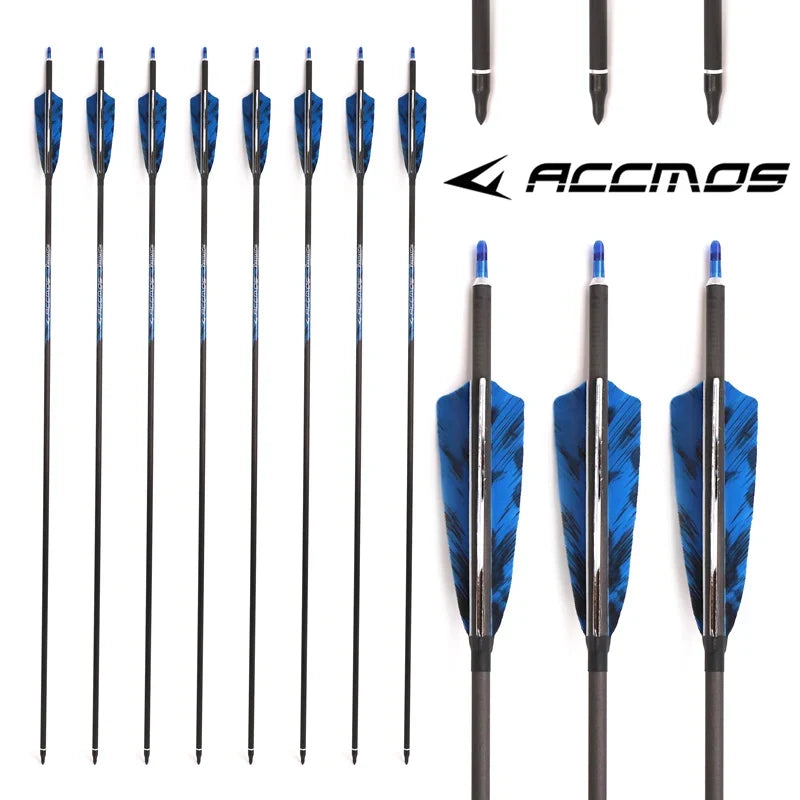 6- ID6 Pure Carbon Arrows Spine 250 300 350 400 500 600 700 800 Shaft